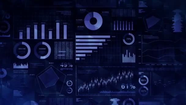 Infografías Negocios Con Animación Bucle Diagrama Gráficos Gráficos Éxito Empresarial — Vídeos de Stock