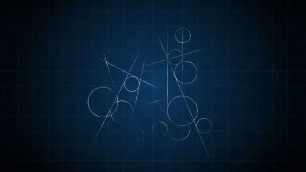 Animación Transición Bucle Con Patrones Geométricos Científicos Matemáticas Matemáticas Formación — Vídeo de stock