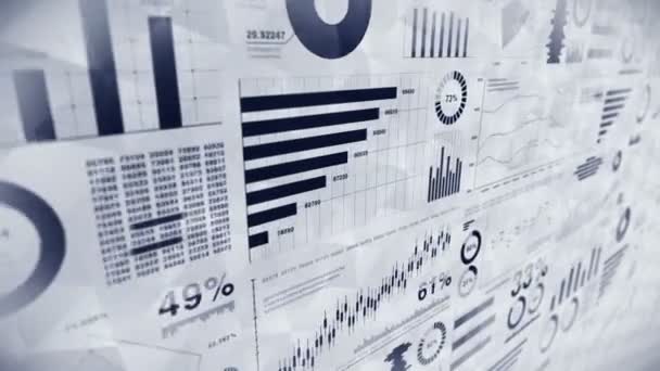 Business Infografiken Mit Diagramm Schleifen Animation Diagramme Und Grafiken Geschäftserfolg — Stockvideo