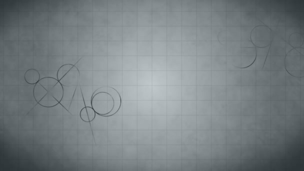 Loop Över Gång Animation Med Vetenskapliga Geometriska Mönster Matematik Matematik — Stockvideo