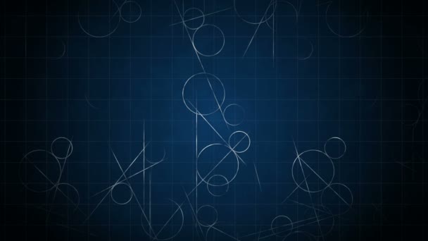 Loop Transition Animation Scientific Geometric Patterns Mathematics Mathematics Education Background — Stock Video