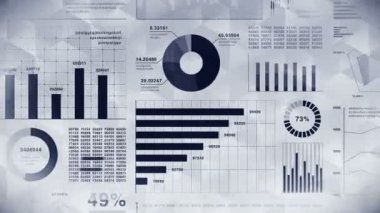 Diyagram döngüsü animasyonu ile iş İnfografikleri. Grafikler ve grafikler. İş başarısı ve finansal kavramlar. Sunum şablonu. Veri görselleştirme elemanları.