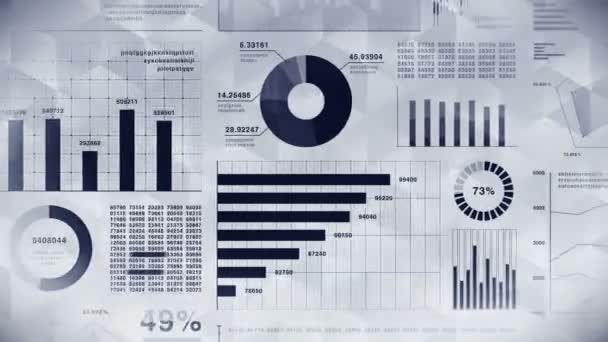 Infográficos Negócios Com Animação Loop Diagrama Gráficos Gráficos Sucesso Empresarial — Vídeo de Stock