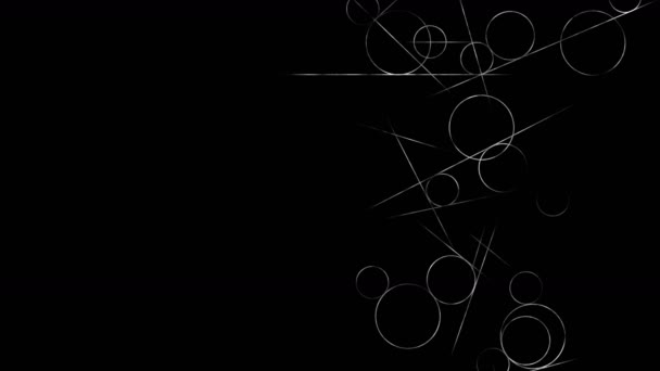 Smyčka Převodní Animace Vědeckými Geometrickými Vzory Matematice Matematika Vzdělání Kruh — Stock video