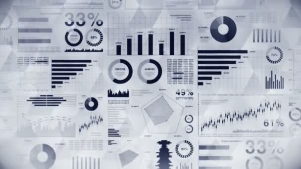 Infográficos Negócios Com Animação Loop Diagrama Gráficos Gráficos Sucesso Empresarial — Vídeo de Stock