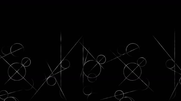 Animation de transition en boucle avec motifs géométriques scientifiques en mathématiques. Mathématiques et éducation. Cercle et ligne .