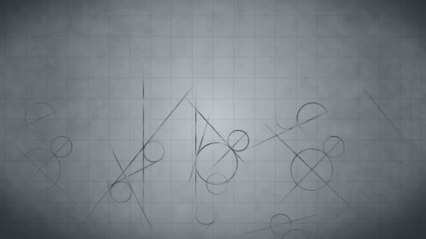 Loop Átmenet Animáció Tudományos Geometriai Minták Matematika Matematika Iskoláztatási Háttér — Stock videók