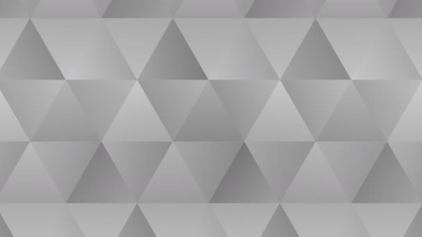 Dreiecksmuster Geometrischer Formen Abstrakte Polygonale Schleifenanimation Monochromer Farbverlauf Hintergrund — Stockvideo