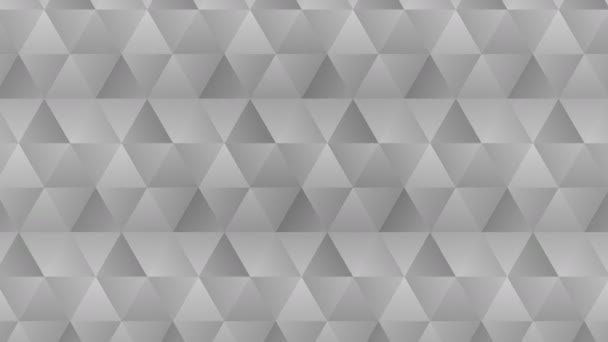 Треугольный Узор Геометрических Фигур Абстрактная Многоугольная Анимация Цикла Монохромный Градиентный — стоковое видео