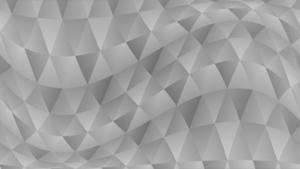 幾何学的形状の三角形パターン 抽象的な多角形ループアニメーション モノクログラデーションの背景 — ストック動画