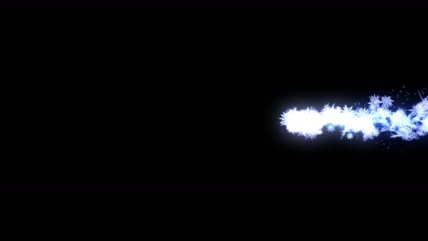 배경에 떨어지는 결정의 크리스마스 눈송이 색종이 애니메이션 — 비디오