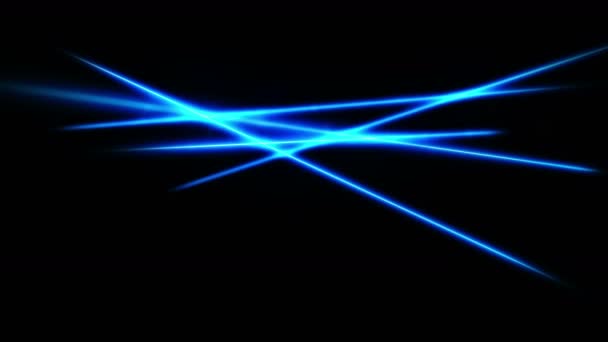 Animation Der Blauen Lichtkegelschleife Hintergrund Animation Von Fließenden Lichtstreifen — Stockvideo