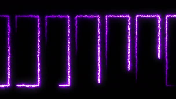 Цветные Лазерные Лучи Черном Фоне Тоннель Красивые Лучи Гром Среди — стоковое видео
