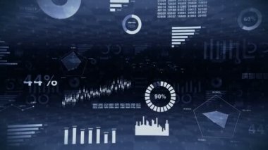Borsa yatırım ticareti. İş infografik grafikler ivedleri ve grafikleri. Yukarı trend çizgisi ile soyut finansal grafik. Başarı ve büyüme kavramları.