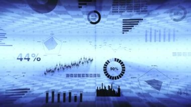 Borsa yatırım ticareti. İş infografik grafikler ivedleri ve grafikleri. Yukarı trend çizgisi ile soyut finansal grafik. Başarı ve büyüme kavramları.