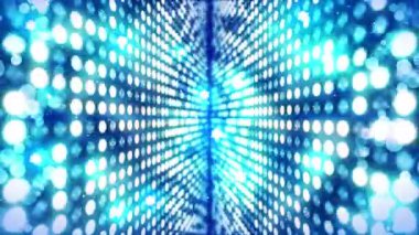 Birçok ışık efekti ile sahne aydınlatma arka plan. Soyut disko döngüsü animasyonu. Parlayan neon aydınlatma ve boş bir yerleşim.