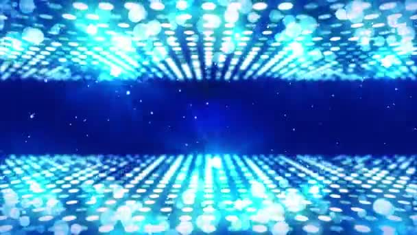 Podium Verlichting Achtergrond Met Veel Lichteffect Abstracte Disco Loop Animatie — Stockvideo