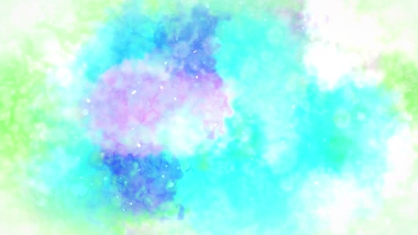 Aquarelle Éclaboussure Colorée Fond Encre Abstrait Aquarelle Dessinée Main Animation — Video