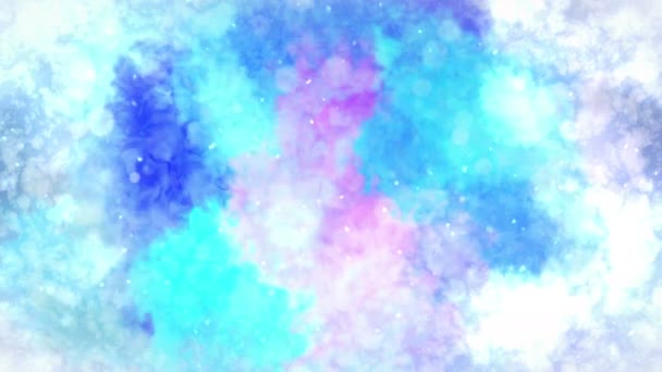 Aquarell farbenfroher Splatter. abstrakter Tuschehintergrund. handgezeichneter Aquarell-Hintergrund. Schleifen-cg-Animation.