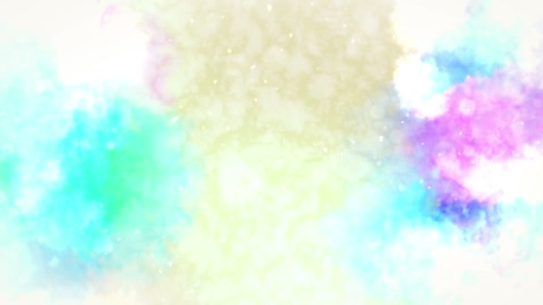 Aquarell Farbenfroher Splatter Abstrakter Tuschehintergrund Handgezeichneter Aquarell Hintergrund Schleifen Animation — Stockvideo