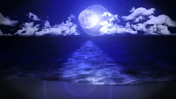 Vague sur le rivage. Concept de vacances d'été de luxe. Île avec de l'eau de mer bleue. Animation en boucle .