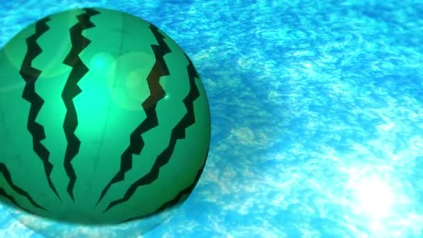 Opblaasbare Strandbal Mooi Luxe Zwembad Concept Voor Zomervakanties Ontspanning Genezing — Stockvideo
