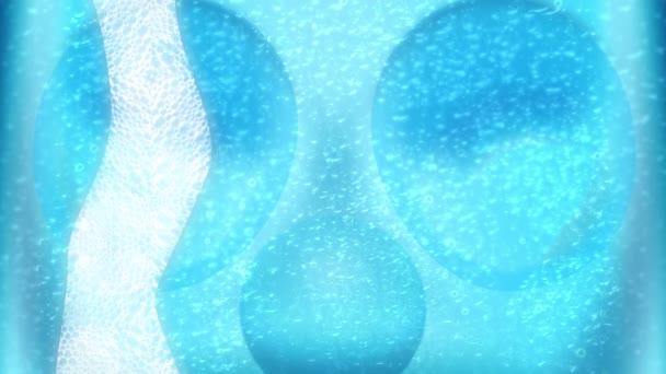 Glas Frisdrank Met Bubbels Close Volledige Fles Drank Bubble Animatie — Stockvideo