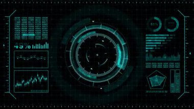 Fütüristik oyun hedefi. Nişan alma ve askeri. Keskin nişancı silahının amacı. Neon dijital ekran. Gelecekteki radar ekranı. Teknoloji kavramı. Kamera kayıt vizörü. Oyun kontrol arayüz elemanı.