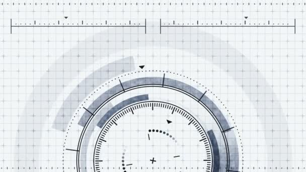 Bersaglio Futuristico Mirare Militare Mira Alle Armi Cecchino Display Digitale — Video Stock