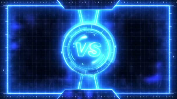 未来体育游戏循环动画 与战斗背景 雷达霓虹灯数字显示 游戏控制接口元素 战斗体育竞赛 — 图库视频影像