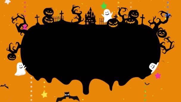 Ilustración Halloween Con Copyspace Espacio Fundido Para Diseño Creativo Gota — Vídeo de stock