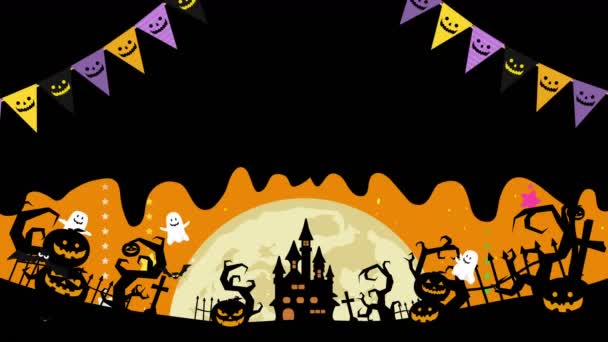 Ilustración Halloween Con Copyspace Espacio Fundido Para Diseño Creativo Gota — Vídeo de stock