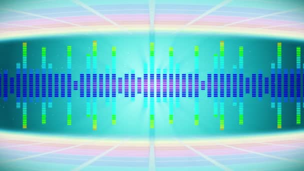 Colorful Sound Waves Party Disco Background Abstract Colorful Wave Pattern — Stock Video