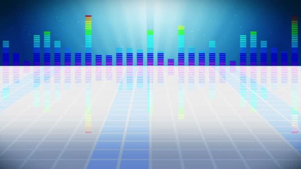 Ondas Sonido Coloridas Para Fiesta Fondo Discográfico Patrón Onda Colorido — Vídeo de stock