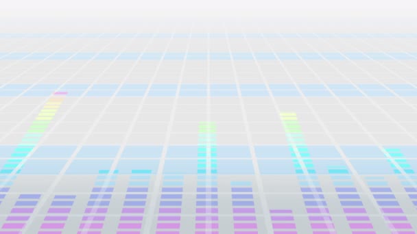 パーティーのためのカラフルな音波 ディスコの背景 抽象的なカラフルな波のパターン 音楽イコライザーのループアニメーション — ストック動画
