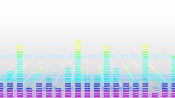 Ondas Sonido Coloridas Para Fiesta Fondo Discográfico Patrón Onda Colorido — Vídeos de Stock