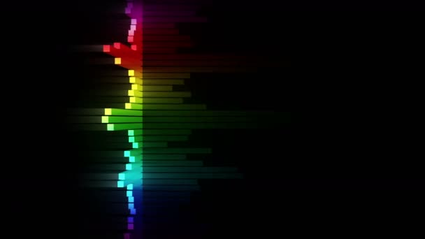 Animación Onda Colorida Audio Onda Sonido Del Ecualizador Pulso Reproductor — Vídeo de stock