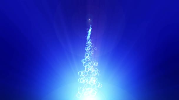 Φούσκα Ουράνιου Τόξου Διαφανές Φόντο Νερού Φούσκα Αέρα Βαθιά Γαλάζια — Αρχείο Βίντεο