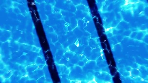 游泳池的鸟瞰图 放松和愈合的概念 动画顶视图 — 图库视频影像