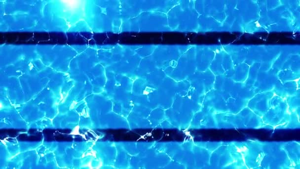 游泳池的鸟瞰图 放松和愈合的概念 动画顶视图 — 图库视频影像
