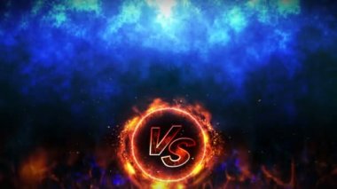 Dövüş geçmişine karşı. Savaş ve karşılaştırma kavramı döngü animasyonu. Dövüş sporları müsabakası..