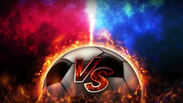 Contro Sfondo Della Lotta Combattimento Contro Battaglia Pallone Calcio Sport — Video Stock