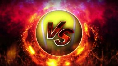 Dövüş geçmişine karşı. Savaşa karşı savaş. Tenis topu. Spor savaşı konsepti döngü animasyonu.