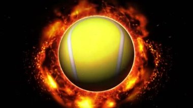 Dövüş geçmişine karşı. Savaşa karşı savaş. Tenis topu. Spor savaşı konsepti döngü animasyonu.