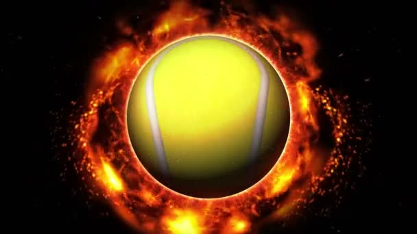 Fight Background Battle Fight Tennis Ball Sport Battle Concept Loop — Stock Video