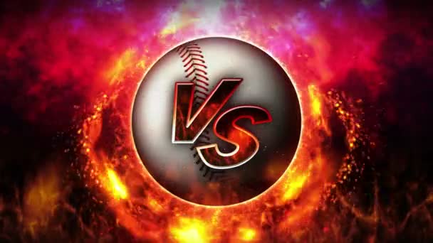 Bojovat Pozadí Bitevní Boj Baseball Animace Konceptu Sportovní Bitvy — Stock video