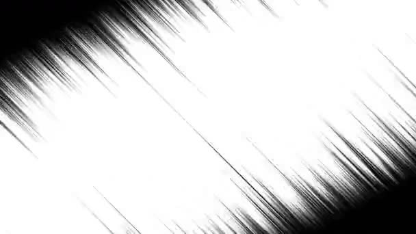 日本喜剧材料 速度线 效果线 浓度线 卡通集中线环路动画 Manga速度箱黑白径向线 高速度 — 图库视频影像