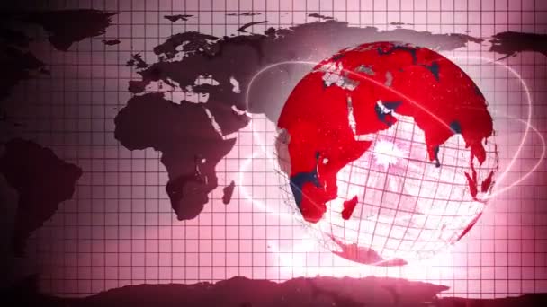Pandemia Infekcji Globalna Ziemia Czerwonymi Kropkami Infekcji Koncepcja Elementów Medycznych — Wideo stockowe