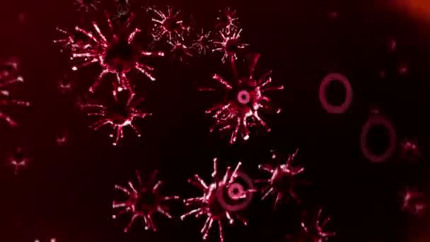 Bouclier Protection Sanitaire Concept Système Immunitaire Médical Bactéries Défense Virale — Video