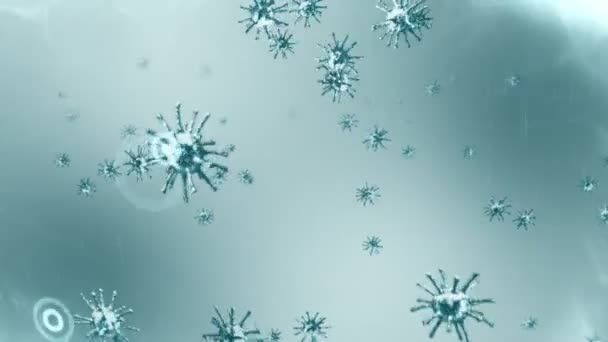 Bouclier Protection Sanitaire Concept Système Immunitaire Médical Bactéries Défense Virale — Video